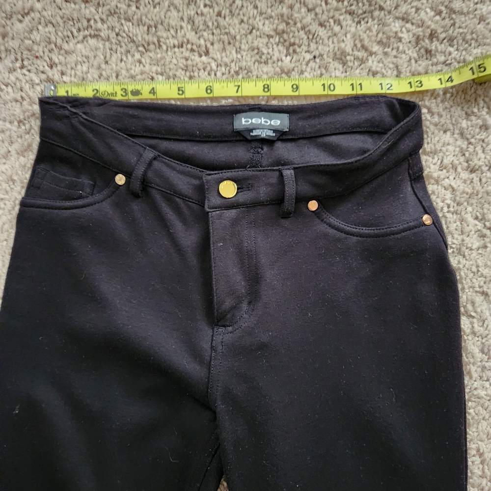 Bebe Women's Black Stretch Skinny Pants Size Small - Picture 5 of 7